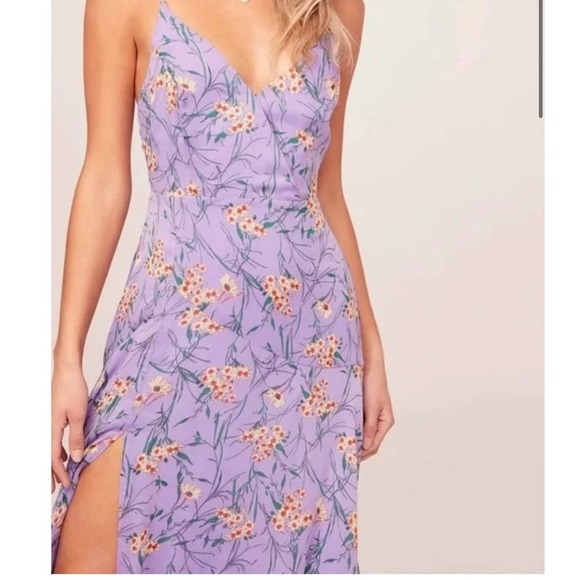 ASTR The Label Pandora Purple Floral Long Maxi Dress Wedding Guest Sleeveless - Picture 2 of 10